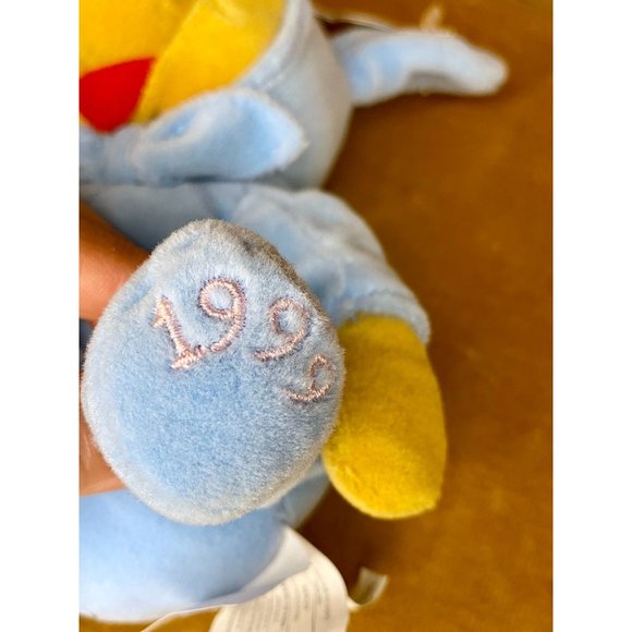 DISNEY EASTER BUNNY POOH - 1999 - Mini Bean Bag 8" - NWT Pooh Plush Mouseketoys - Picture 6 of 8